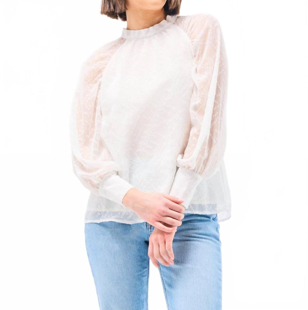 Veronica Raglan Sleeve Top In Marshmallow