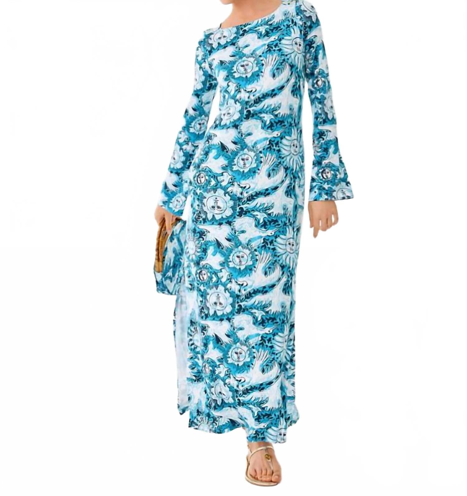 Breena Upf 50+ Maxi Dress In Bellevue Blue Lilly Gulls