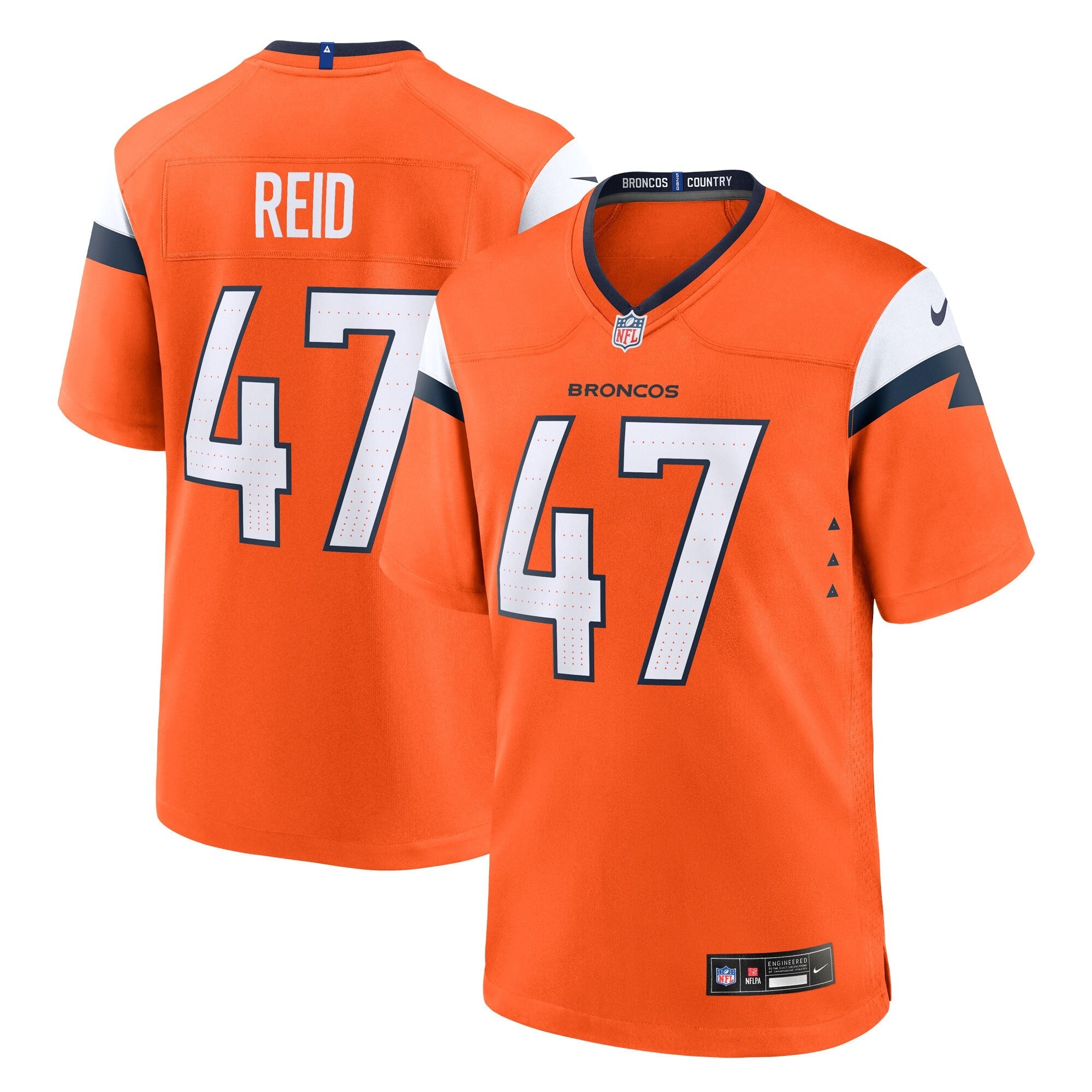 Denver Broncos Karene Reid Orange Team Game Jersey