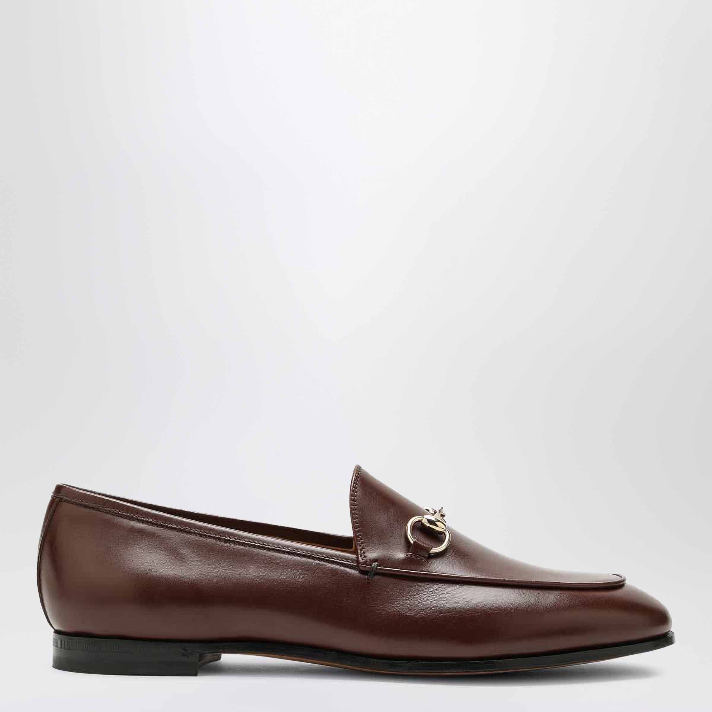Gucci Brown Jordaan Loafer In Leather Women