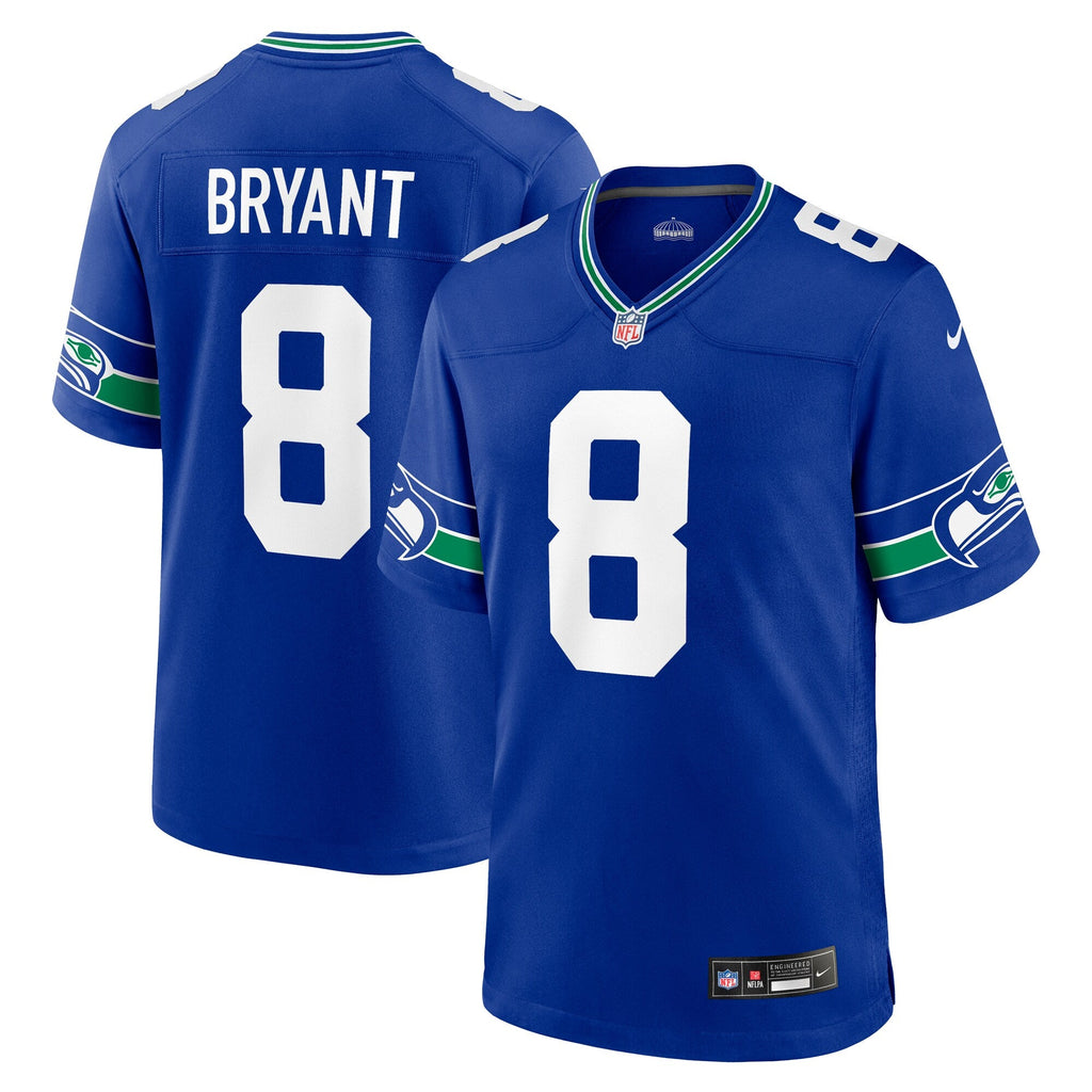 Seattle Seahawks Coby Bryant Royal Throwback Player Game Jersey