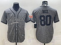 Men's San Francisco 49ers Jerry Rice #80 Grey Game jersey Joint Edition