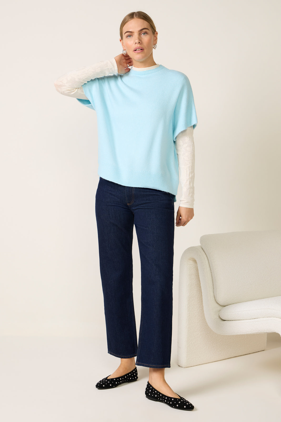 Women's Easy Layering Shell Sweater Top