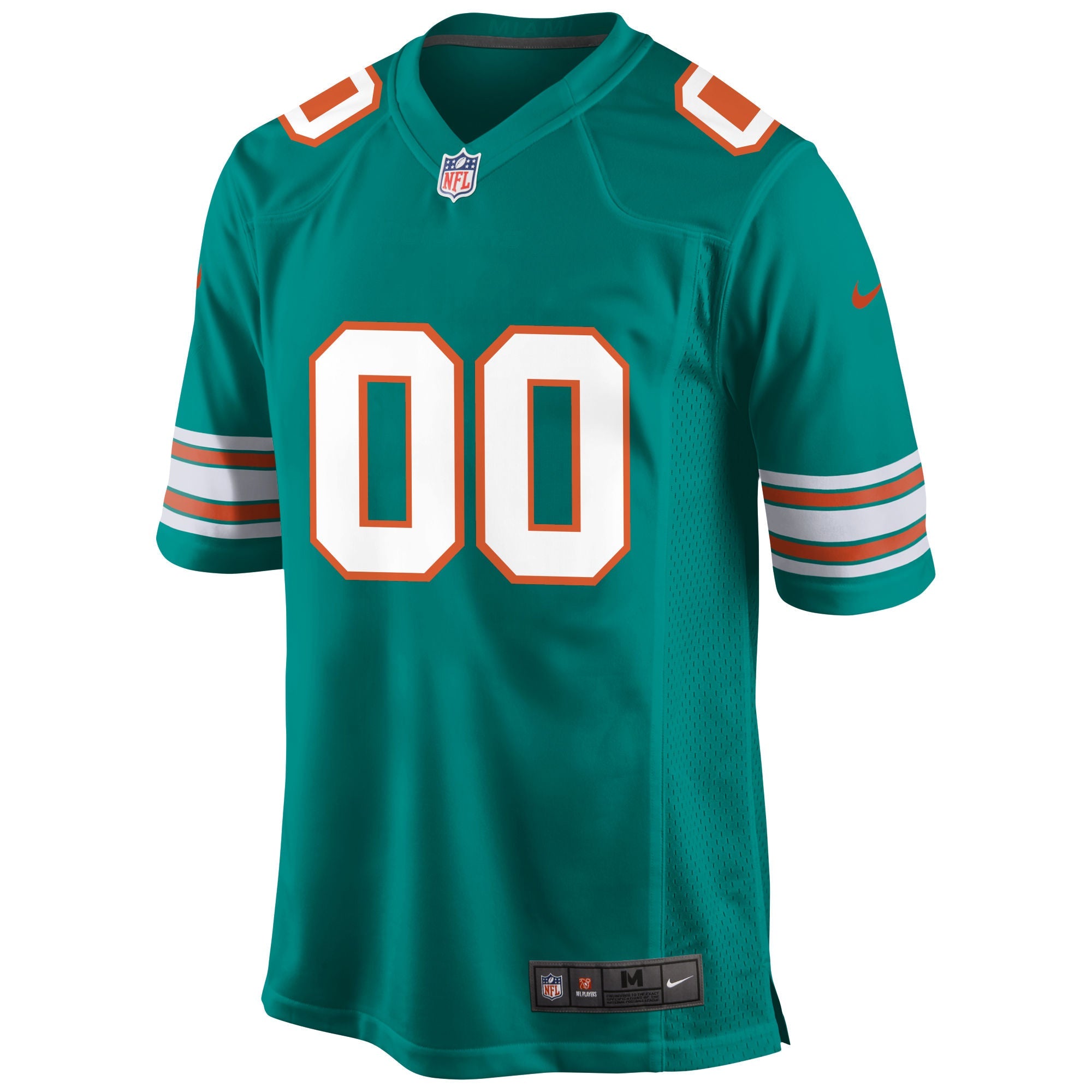 Miami Dolphins Aqua Alternate Custom Game Jersey