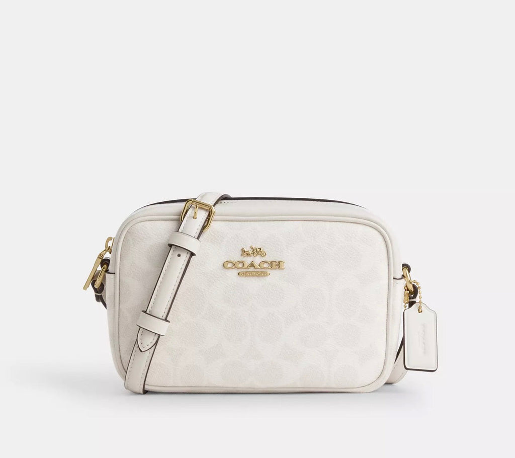 NWT Coach Mini Jamie Camera Crossbody Bag In Signature Canvas