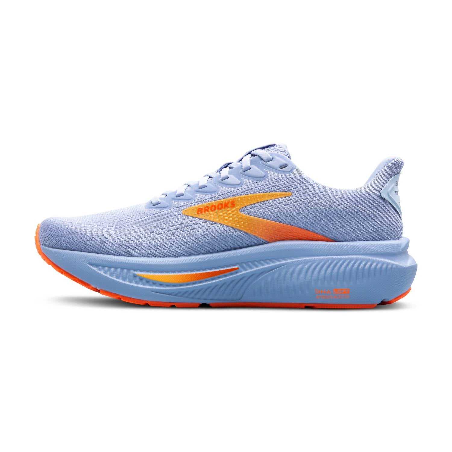 Women's Ghost 17 Running Shoes In Blue Heron / White / Orange