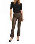 Jackie Leather Ankle Flare Leggings In Americano