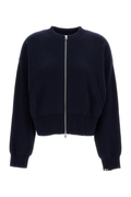 Navy Blue N.478 Xtra Fun Cashmere Zip Cardigan
