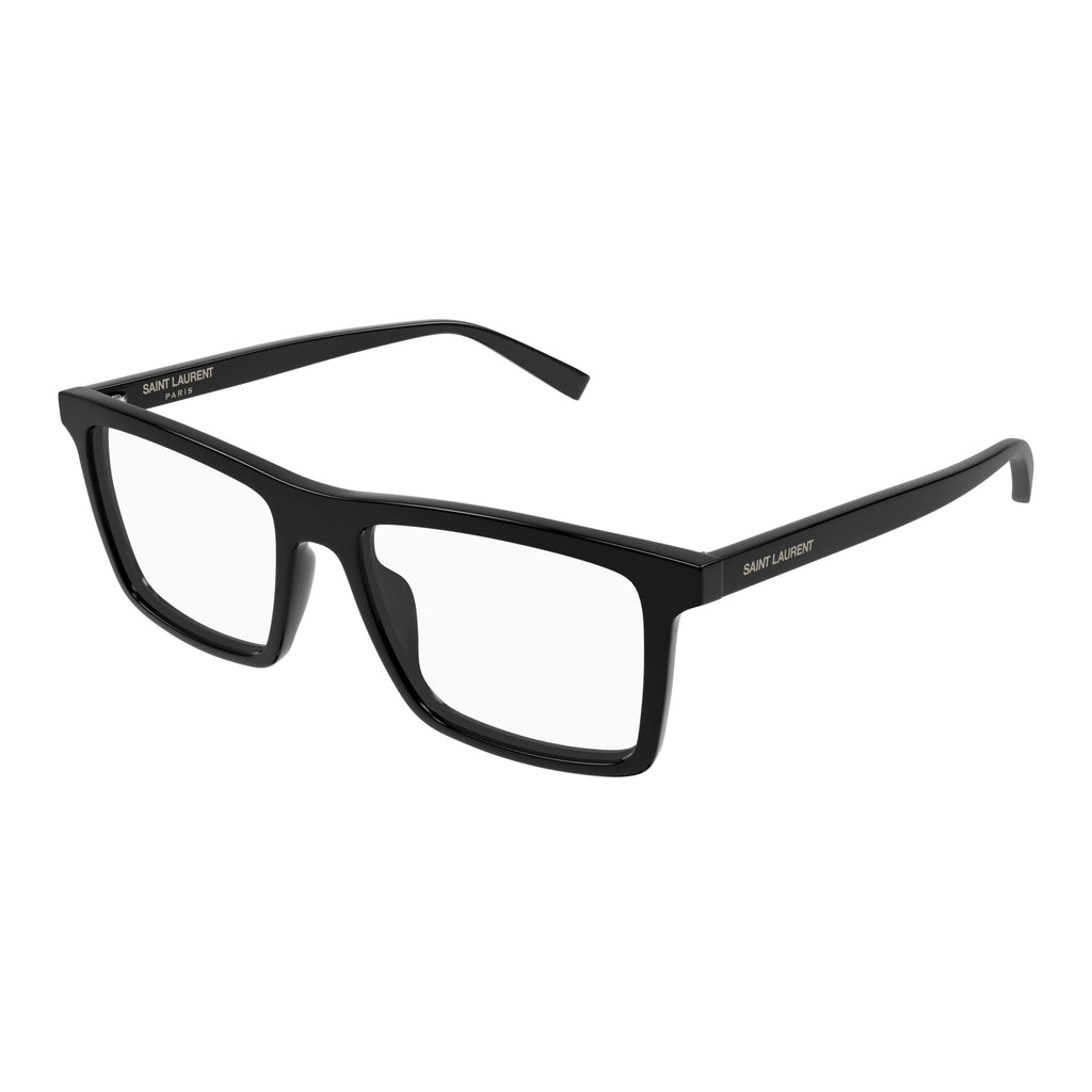 Rectangular Black Frame Sunglasses With Glossy Finish
