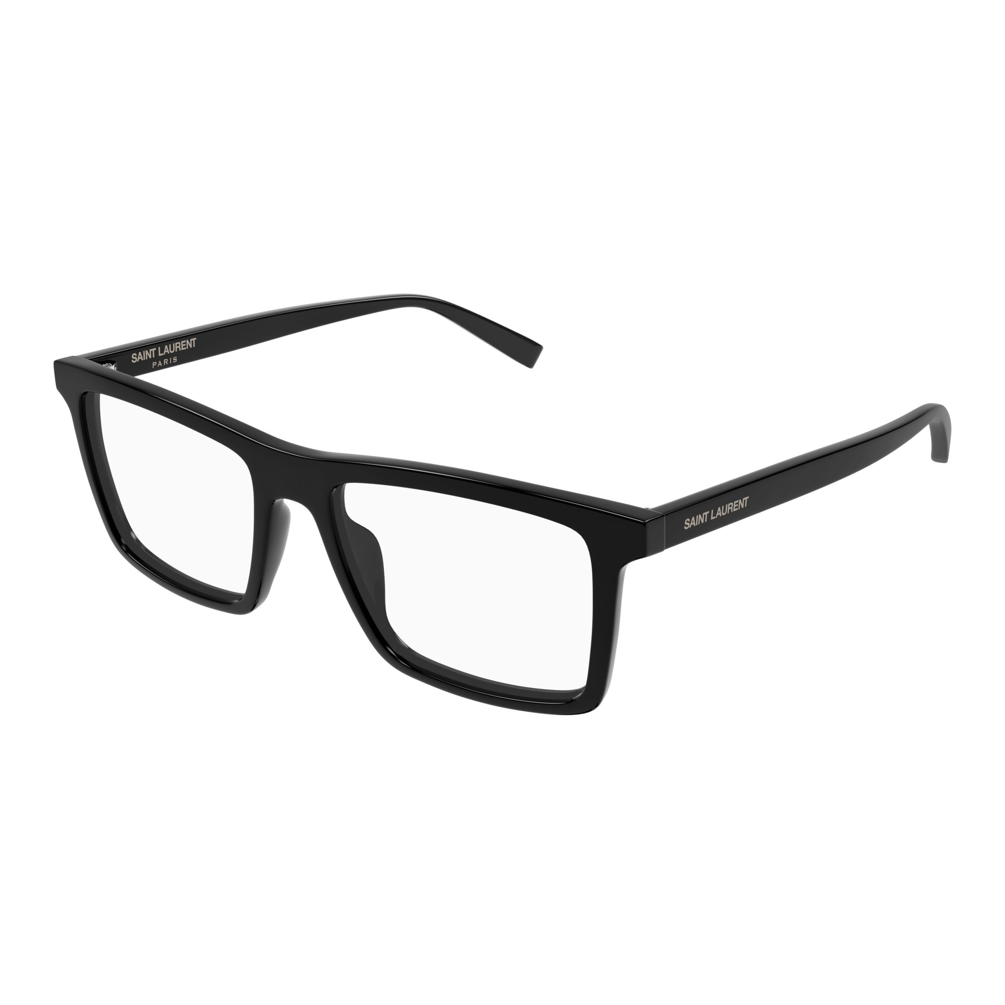 Rectangular Black Frame Sunglasses With Glossy Finish