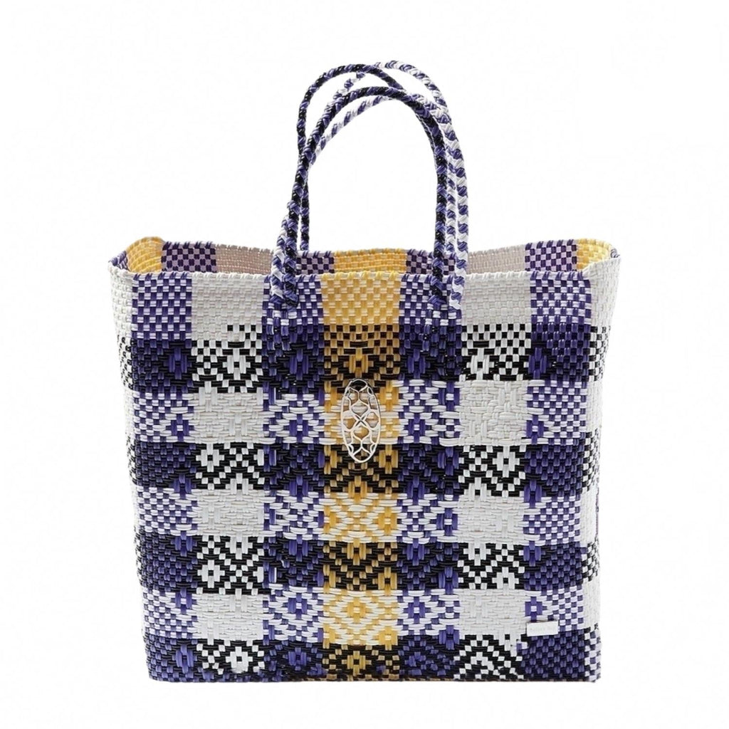 Women's Medium Tote Bag In Purple/ Yellow