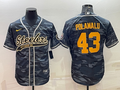 Men's Pittsburgh Steelers Troy Polamalu #43 Gray Camouflage Game jersey