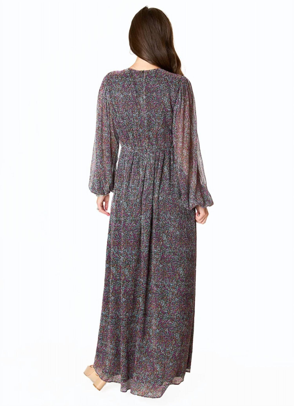 Yvonne Long Sleeve Maxi Dress In Ozark