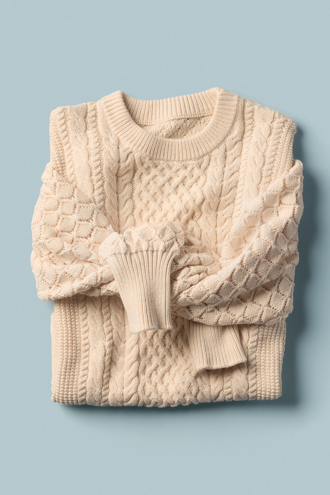 Women's Piper Dramatic Sleeve Cable Sweater Top