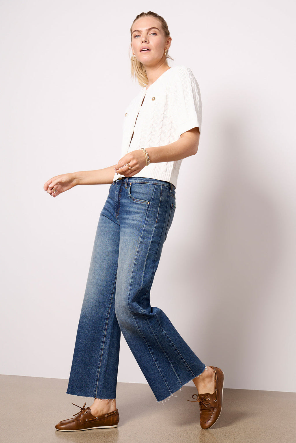 Women's Meg Wide Leg w Seaming Jeans