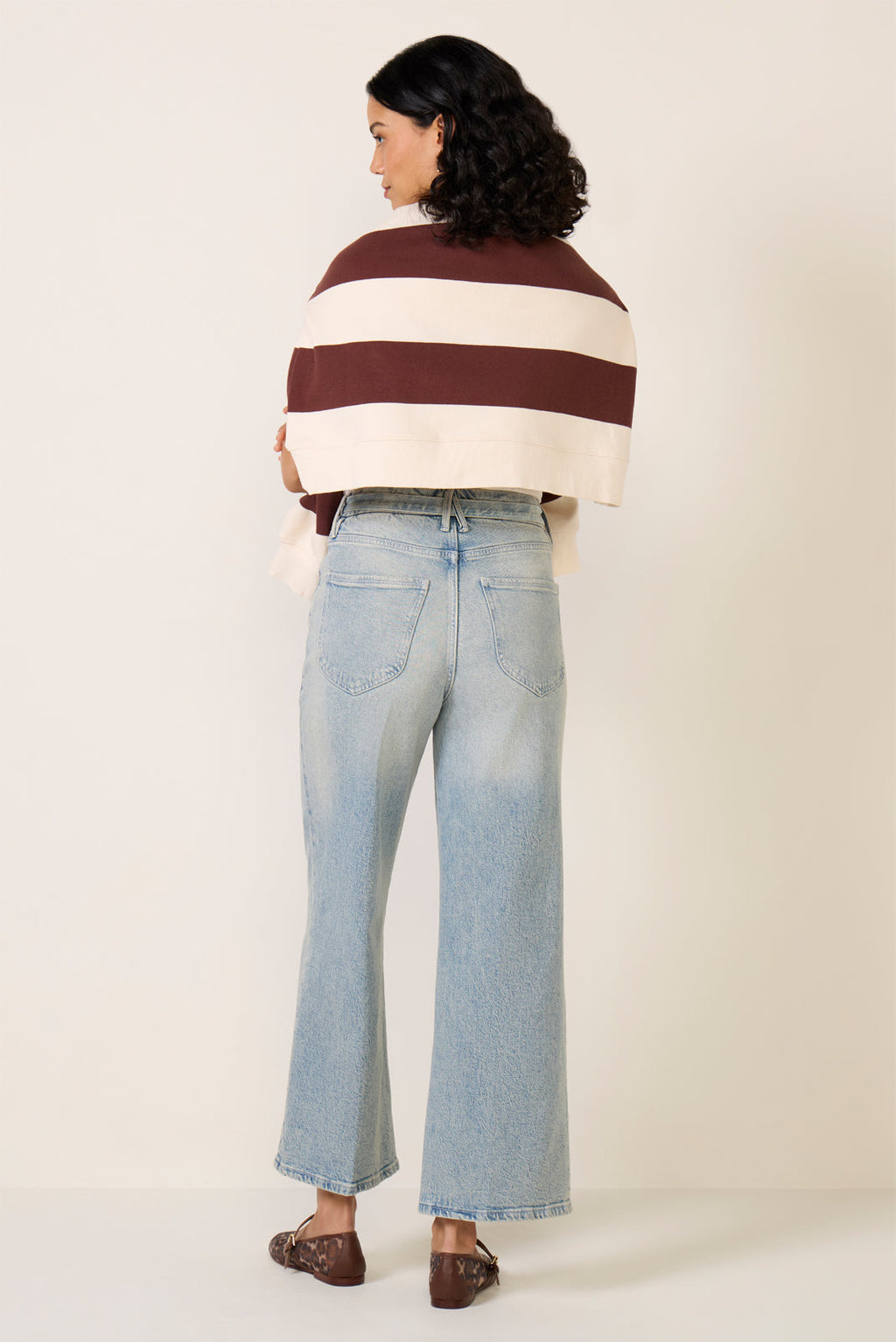 Women's Waist Palazzo Crop Jean
