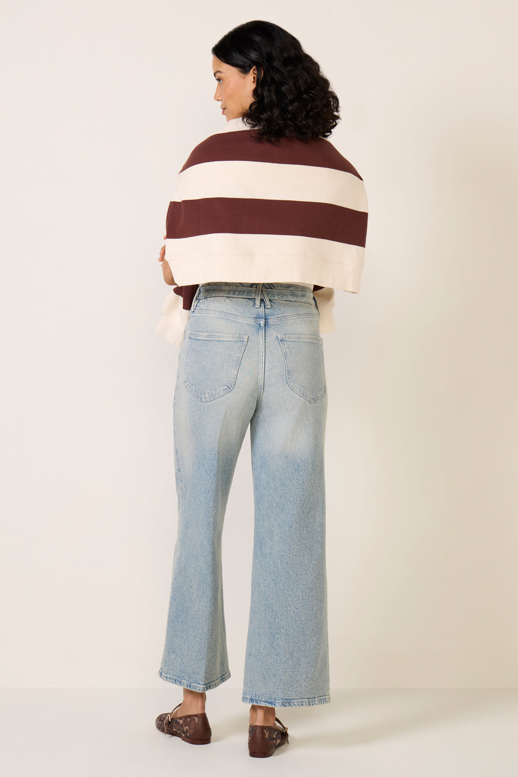 Women's Waist Palazzo Crop Jean