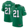 Philadelphia Eagles Eric Allen Kelly Green Retired Player Alternate Game Jersey