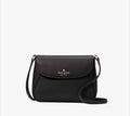 NWT Kate Spade Monica Small Flap Crossbody Leather Bag In Black