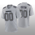 Custom1 Las Vegas Raiders Gray Atmosphere Game Jersey1  Stitched American Football Jerseys