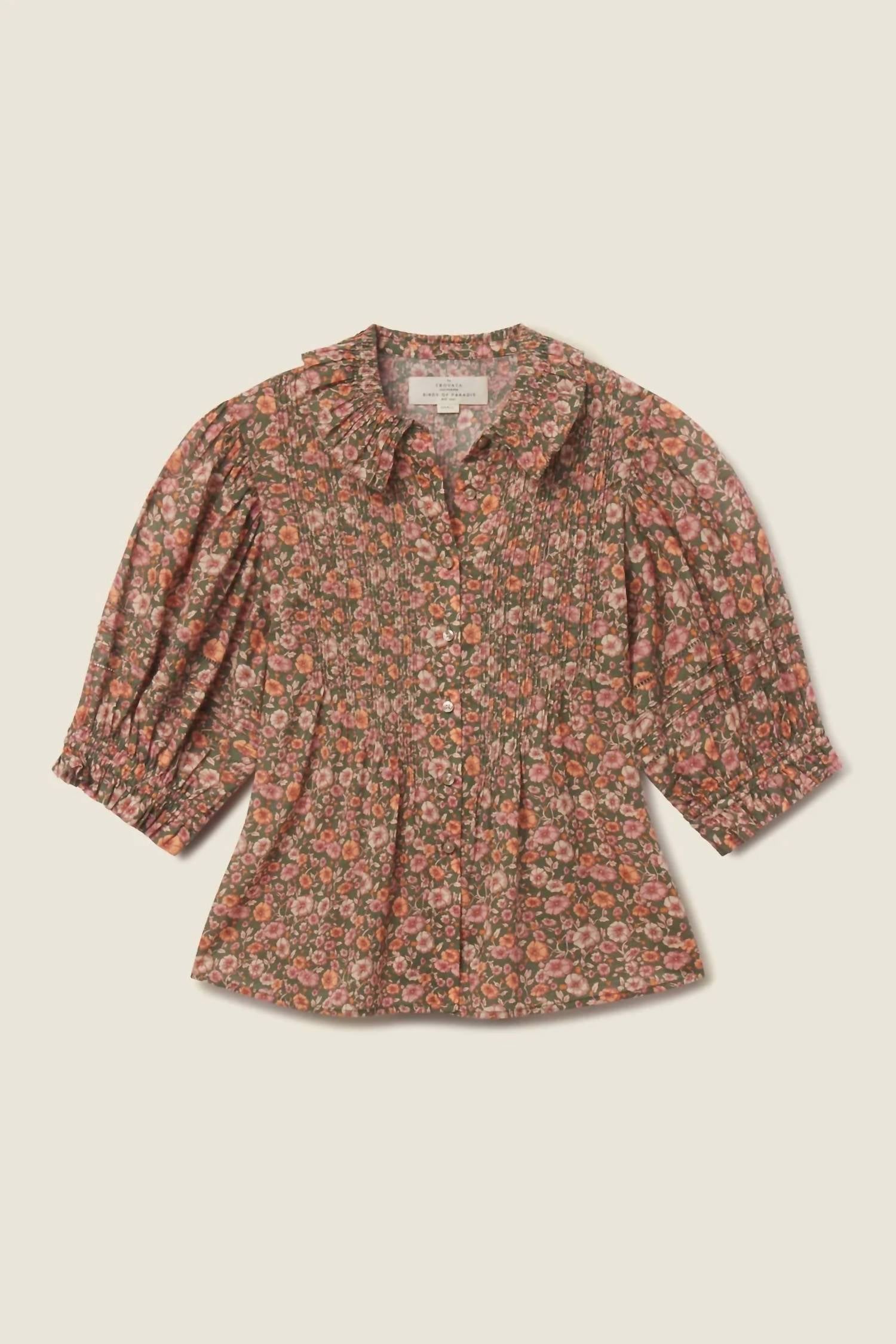 Jess Soft Cotton Voile Blouse In Marigold Mistral