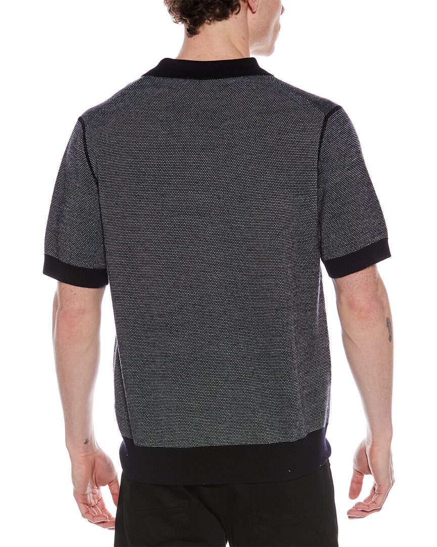 Vince Birdseye Wool-Blend Polo Shirt