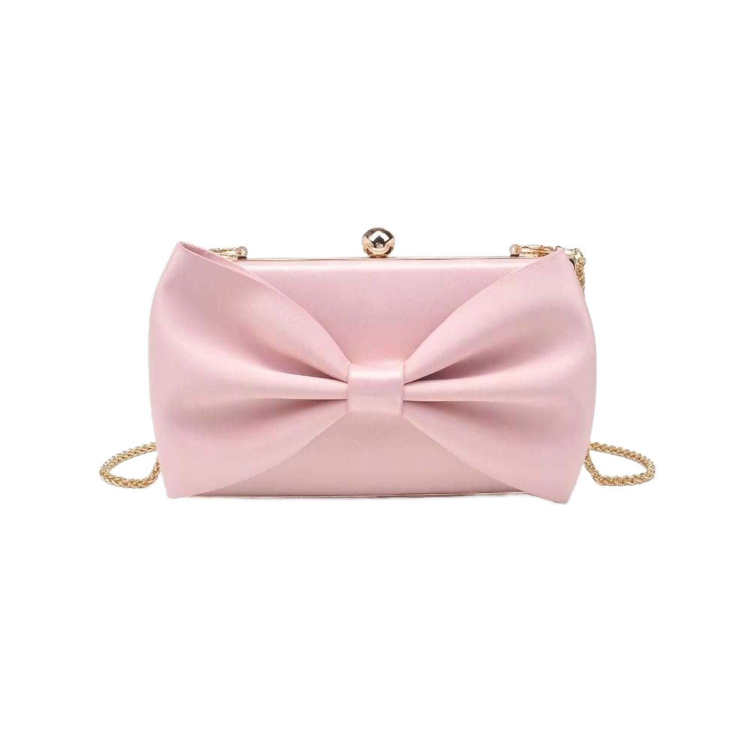 Women's Belle Bow Evening Bag In Champagne