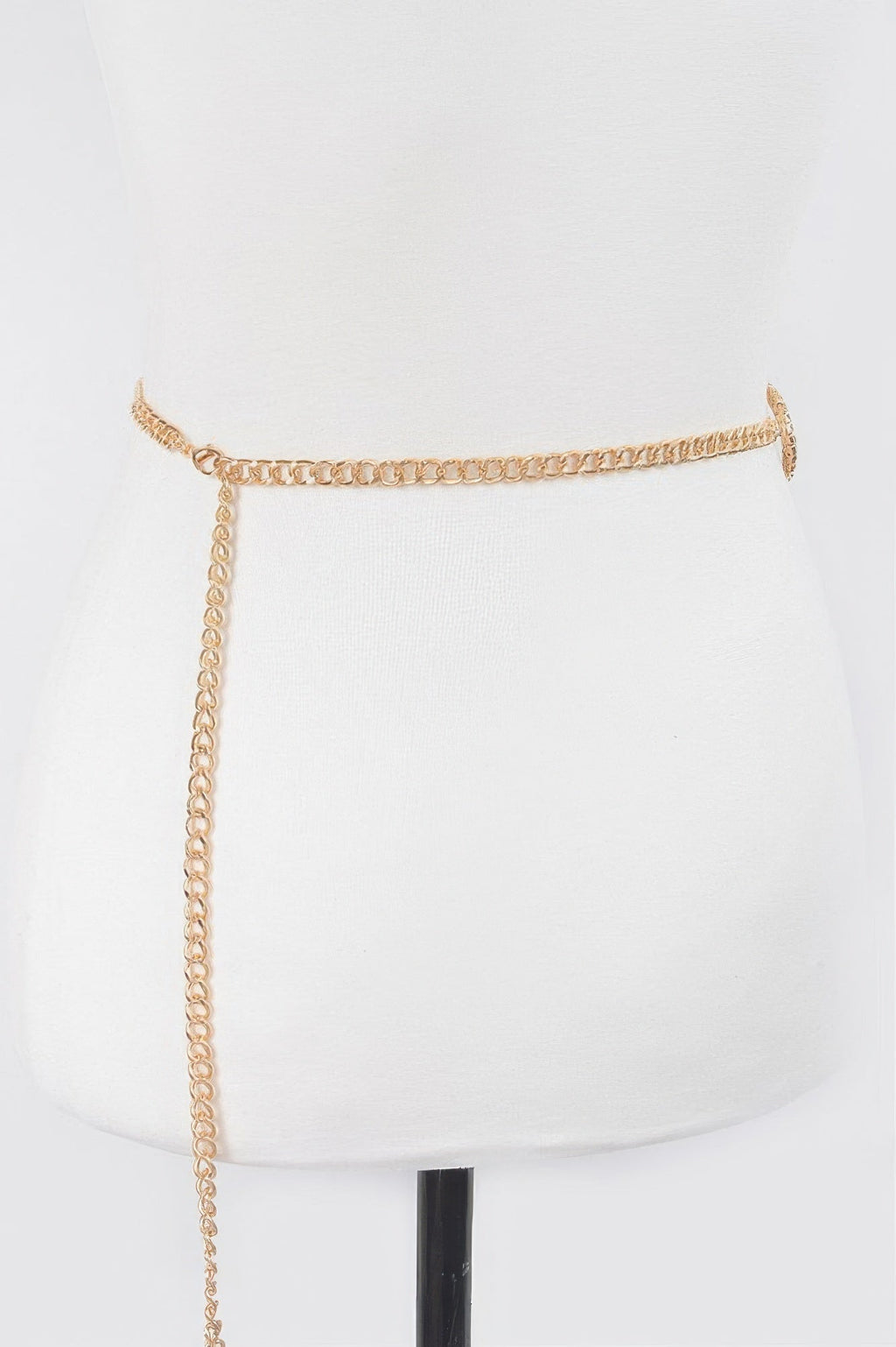Oo Buckle Layered Chain Belt