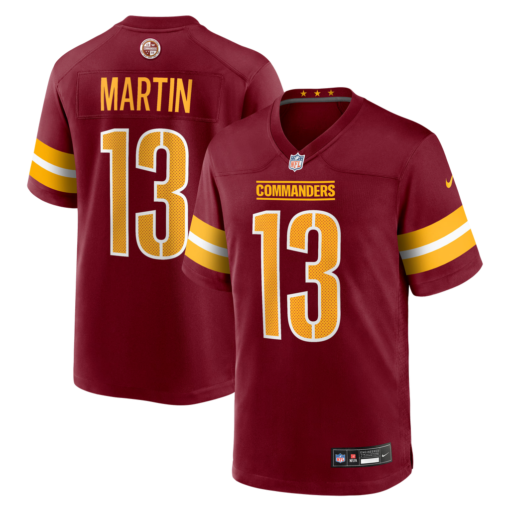 Washington Commanders Tay Martin Burgundy Team Game Jersey