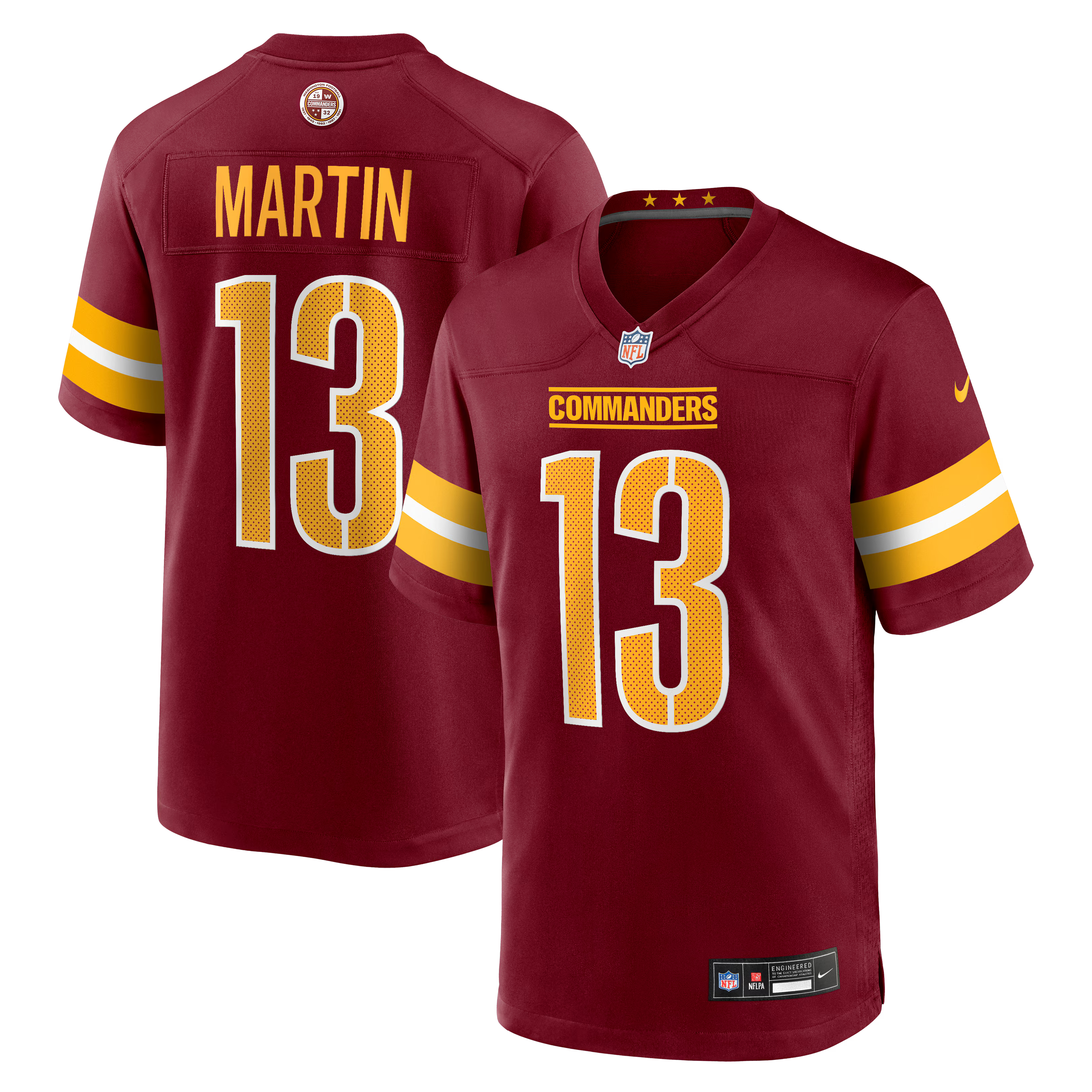 Washington Commanders Tay Martin Burgundy Team Game Jersey