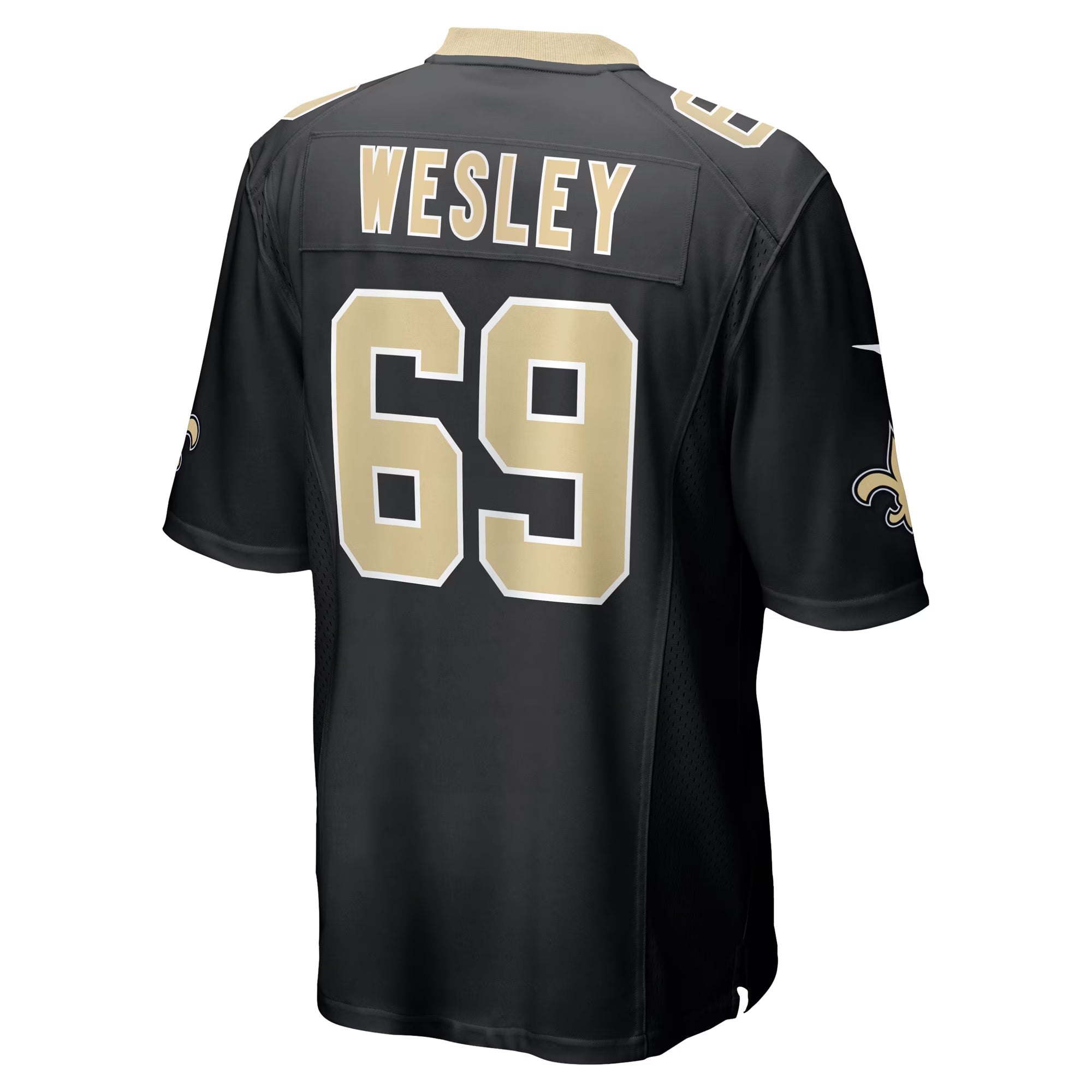 New Orleans Saints Barry Wesley Black Team Game Jersey