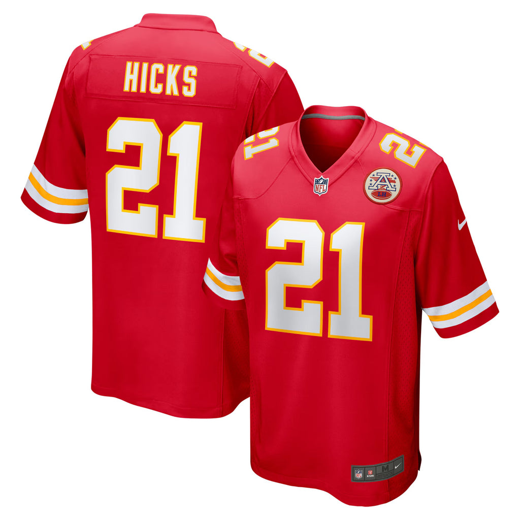 Kansas City Chiefs Jaden Hicks Red Game Jersey