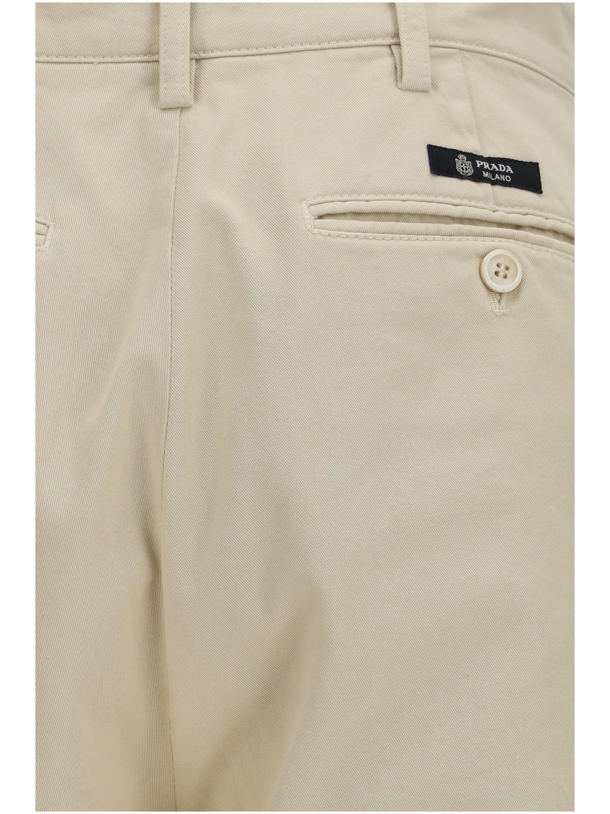 Prada Men Straight-Leg Cotton Pants