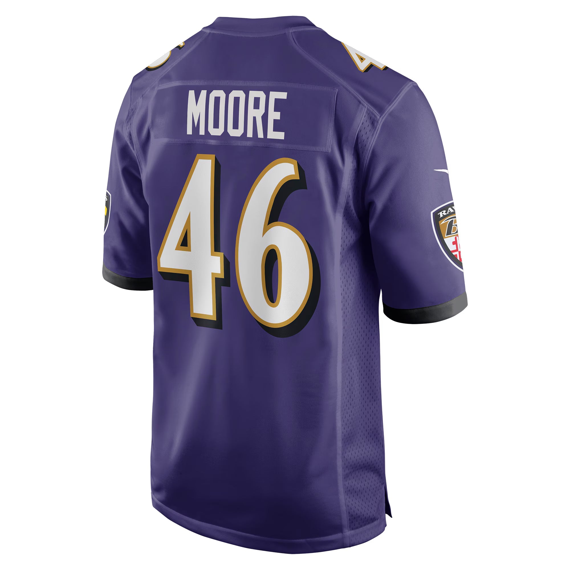 Baltimore Ravens Nick Moore Purple Game Jersey