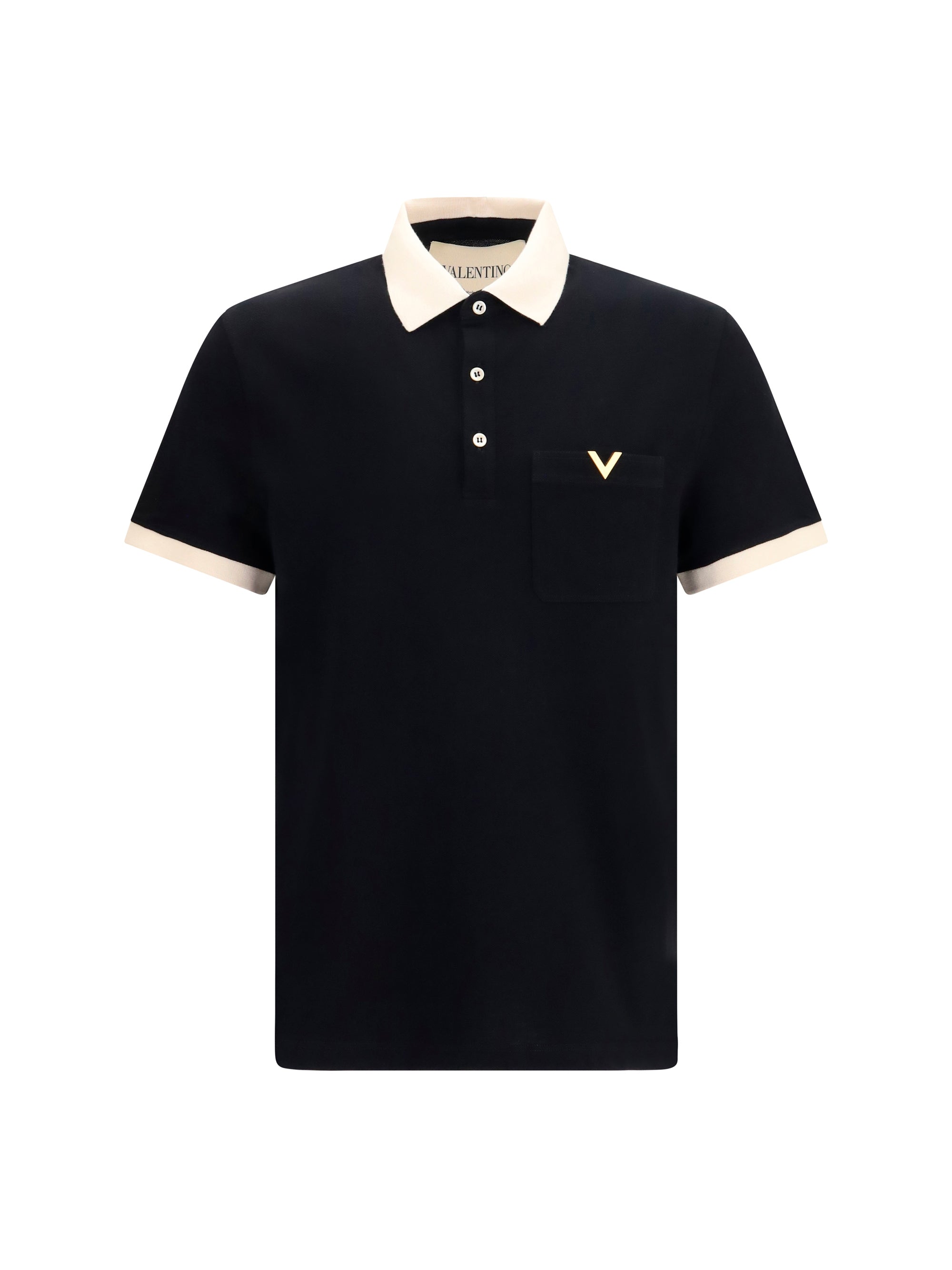 Valentino Men Polo With Contrast Trims