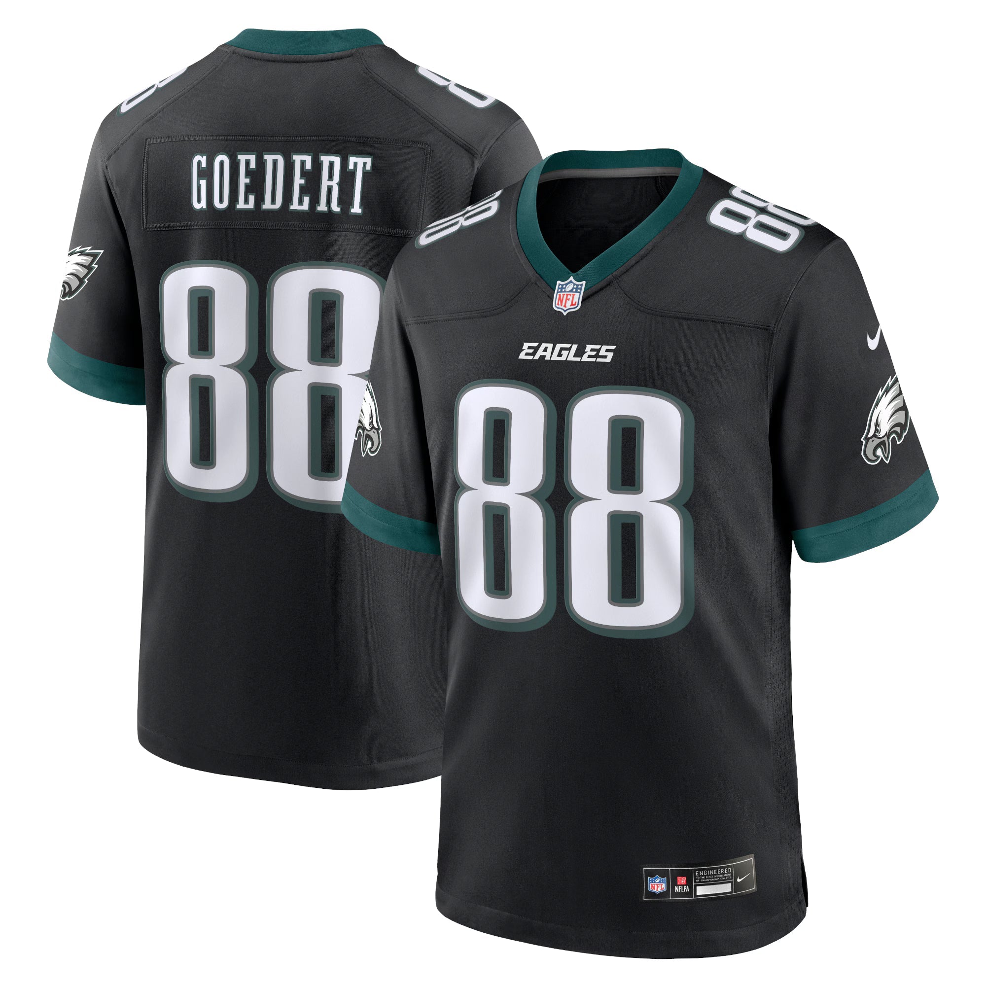 Philadelphia Eagles Dallas Goedert Black Alternate Game Jersey