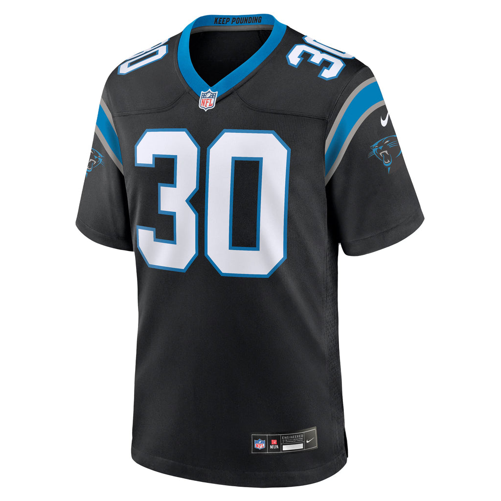 Carolina Panthers Chuba Hubbard Black Team Game Jersey