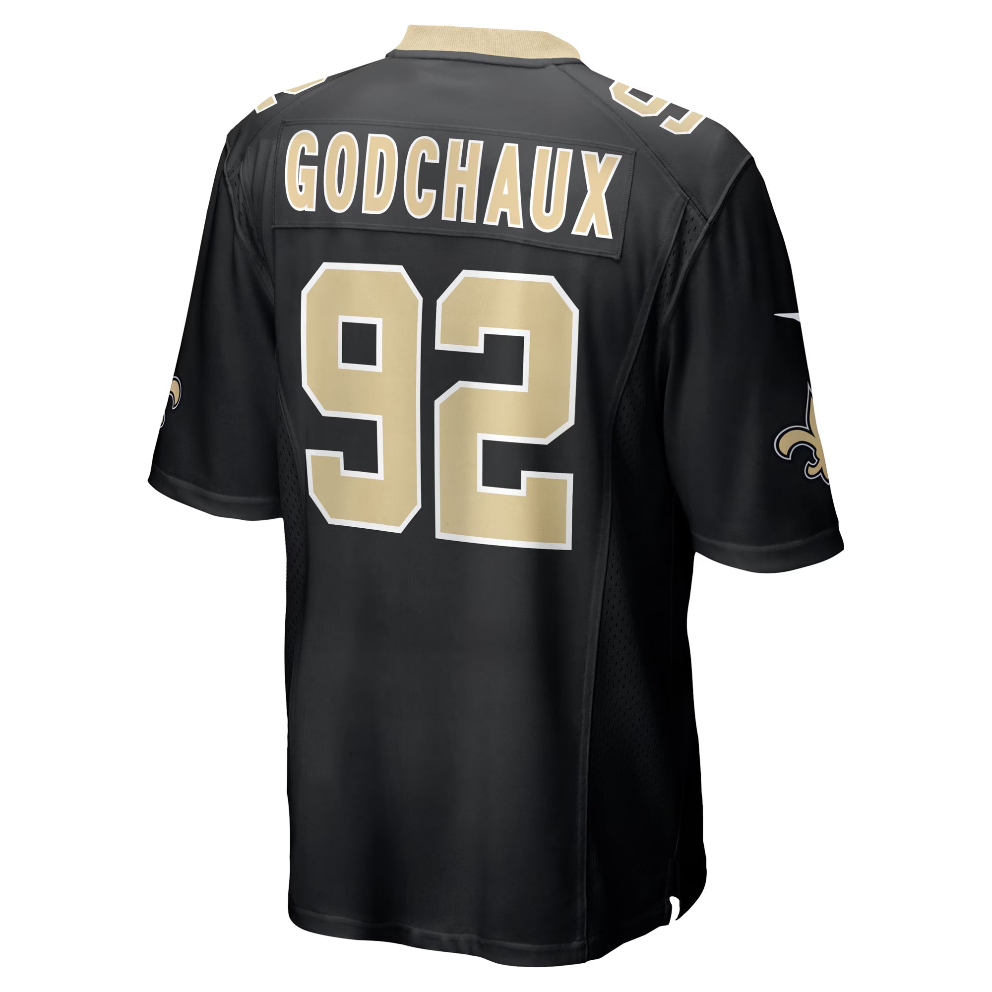 New Orleans Saints Davon Godchaux Black Team Game Jersey