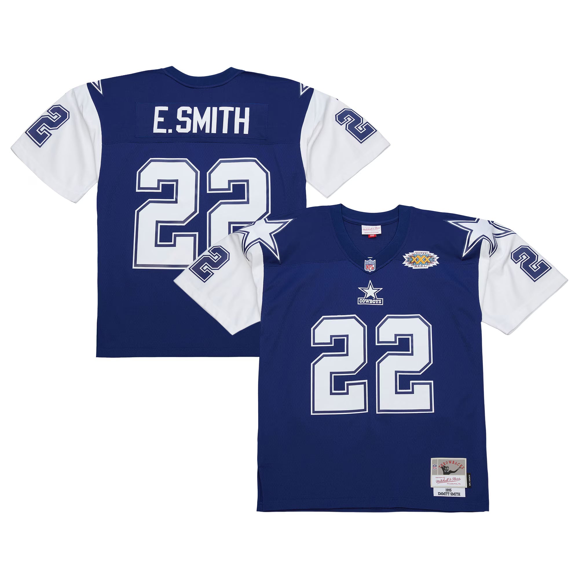Dallas Cowboys Emmitt Smith Mitchell & Ness Navy 1995 Legacy Replica Jersey