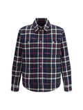 Gucci Men Padded Tartan Cotton Jacquard Shirt