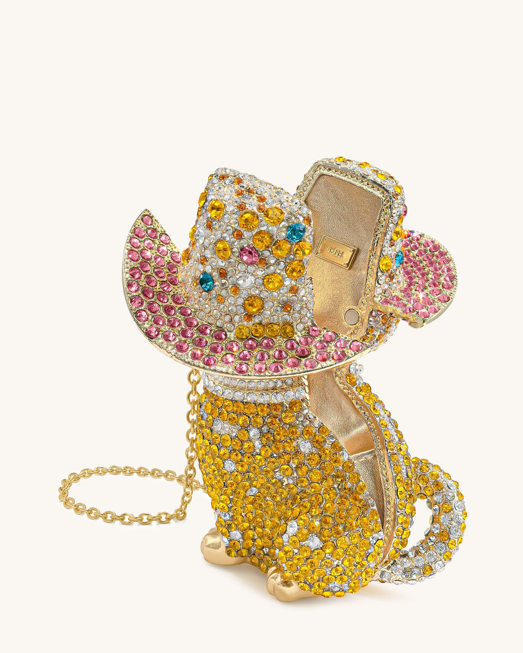 Glamorous Cat Clutch - Multicolor Gold