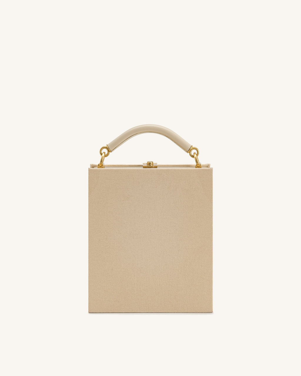 Elle Picnic Pattern Book Top Handle Bag - Khaki