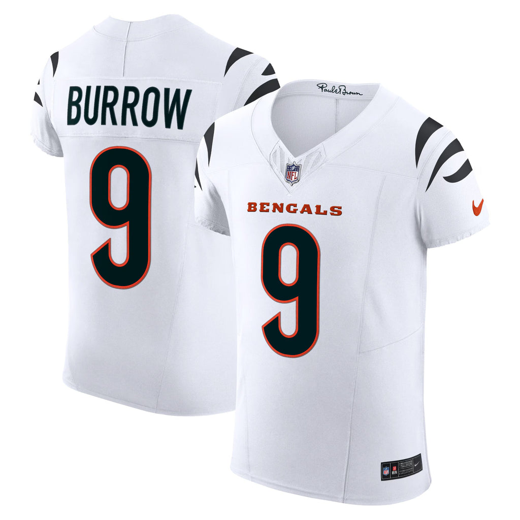 Cincinnati Bengals Joe Burrow White Vapor F.U.S.E. Elite Jersey