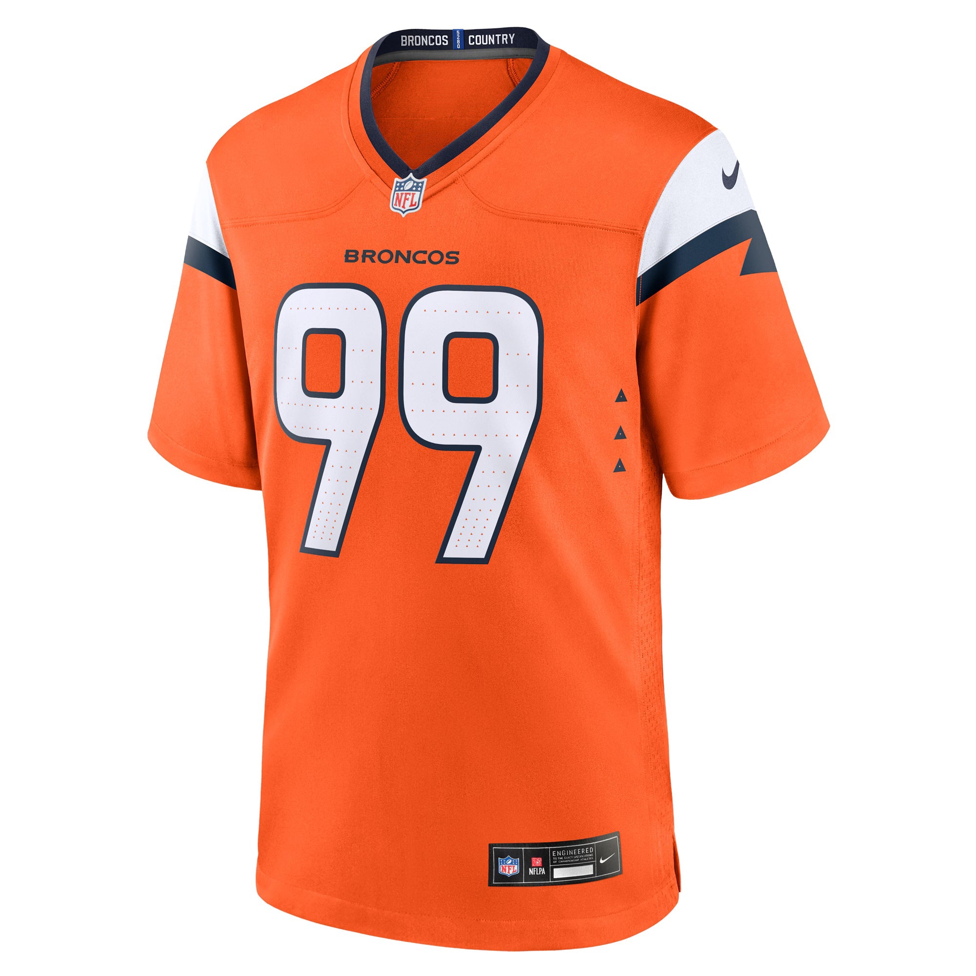 Denver Broncos Zach Allen Orange Team Game Jersey