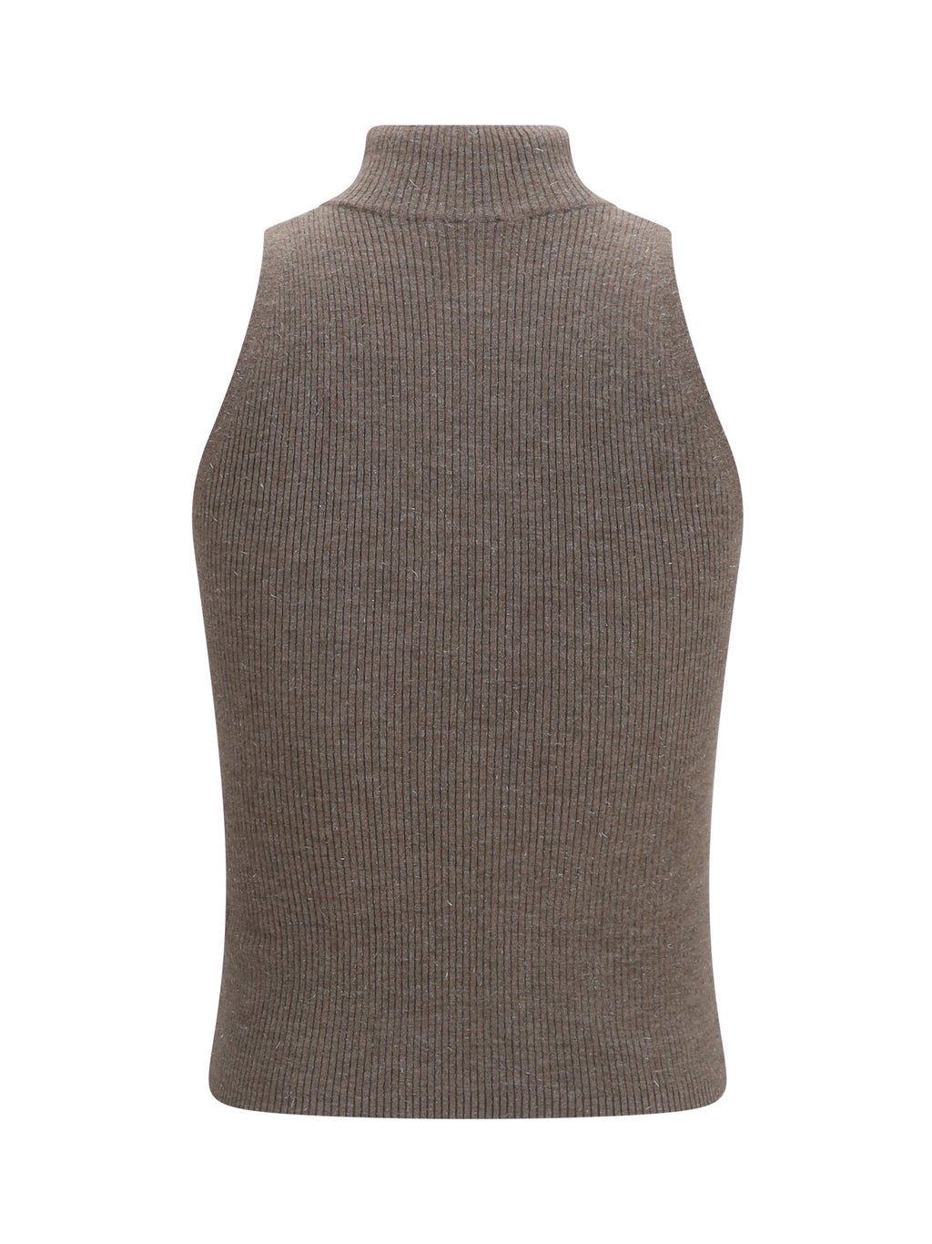 Brunello Cucinelli Women Sleeveless Turtleneck With Luminous Details