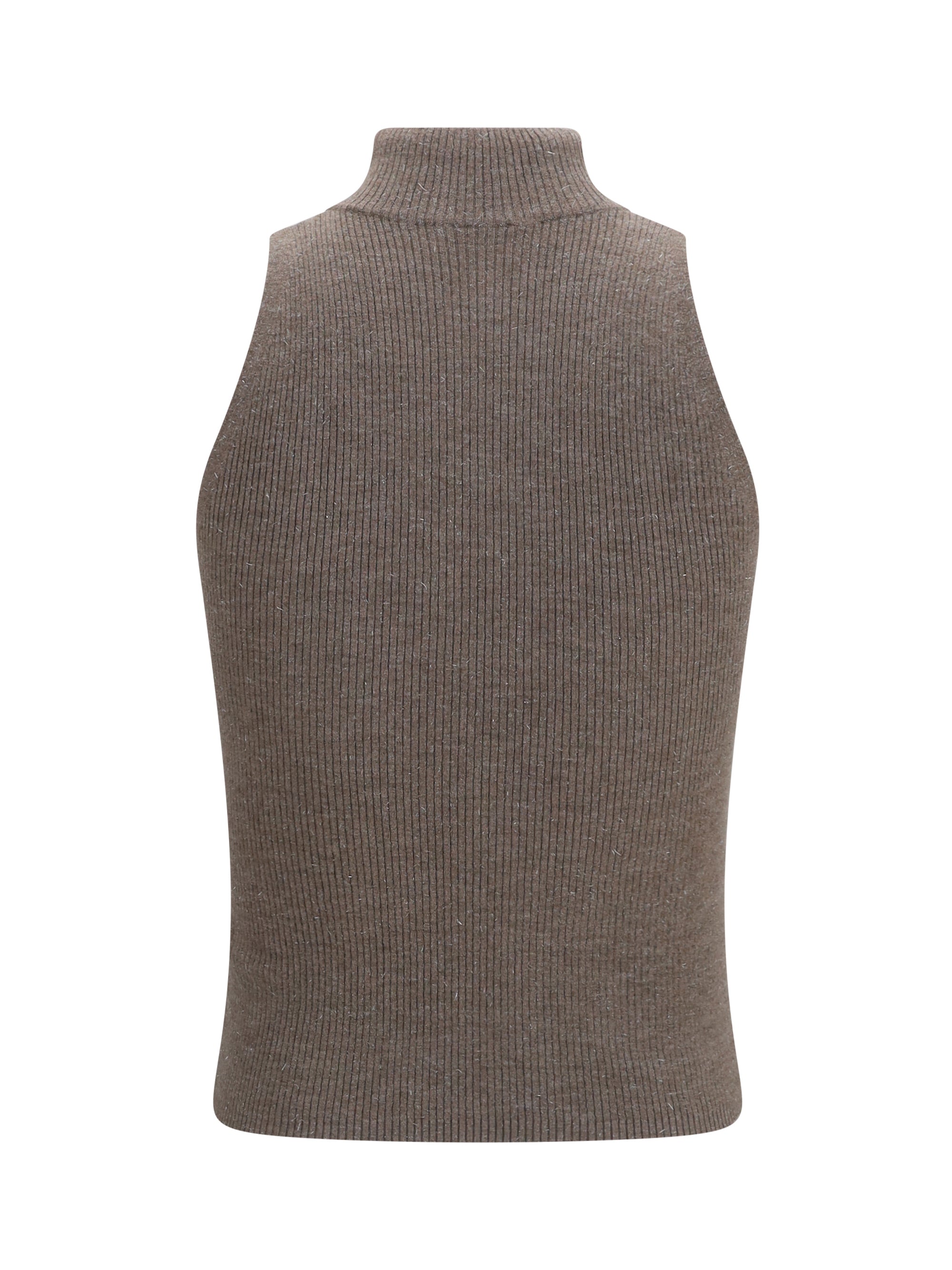 Brunello Cucinelli Women Sleeveless Turtleneck With Luminous Details