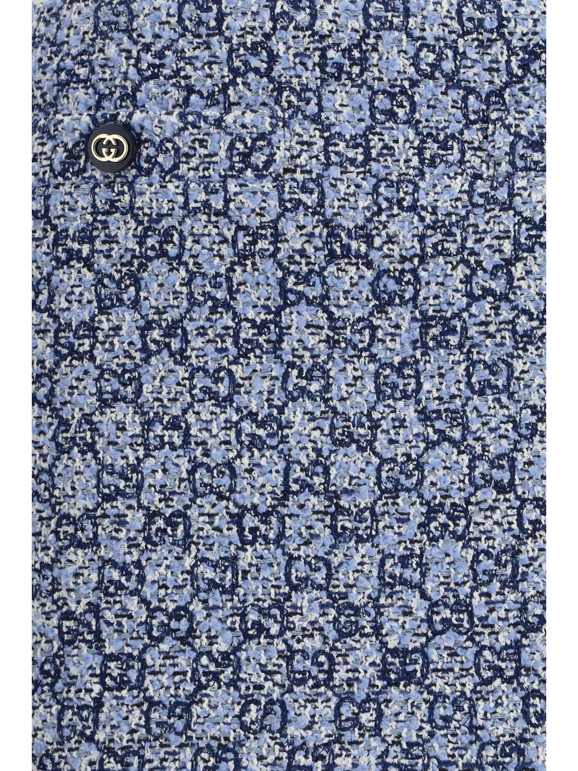 Gucci Women Gg Tweed Skirt