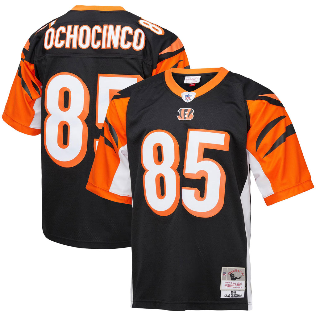 Cincinnati Bengals Chad Ochocinco Mitchell & Ness Black Big & Tall 2009 Retired Player Replica Jersey