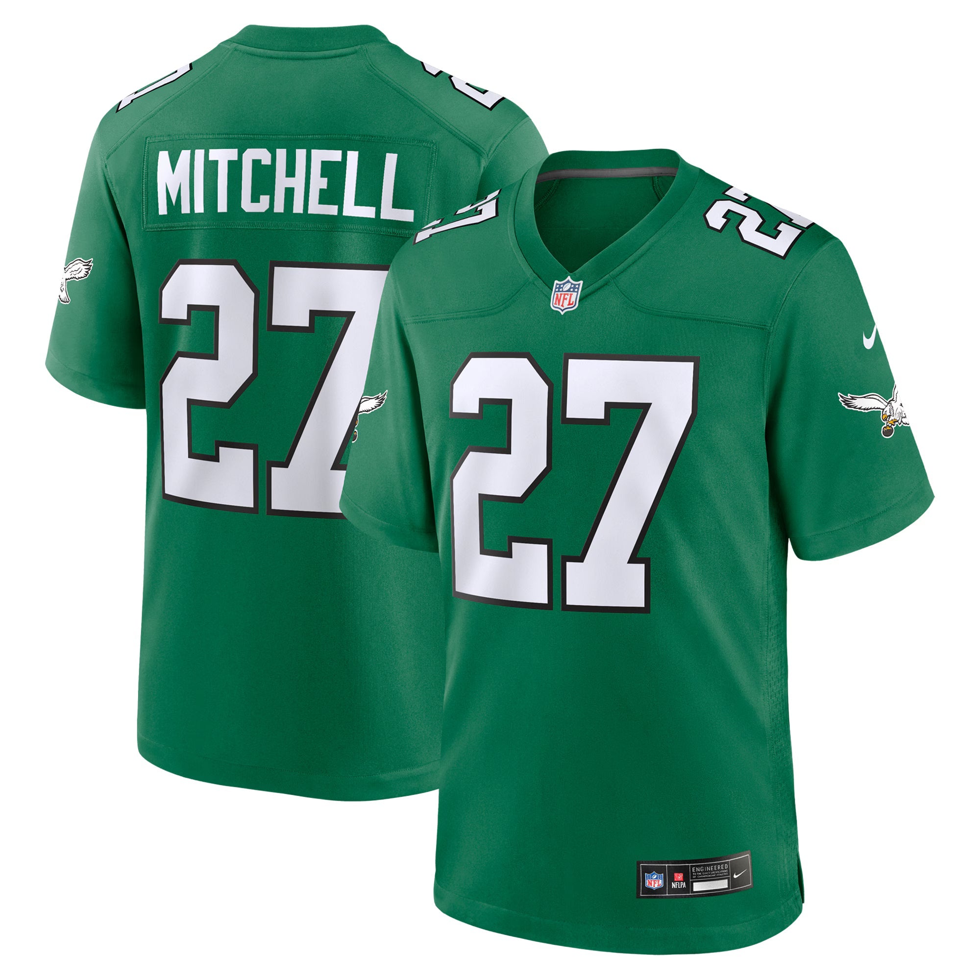 Philadelphia Eagles Quinyon Mitchell Kelly Green Alternate Game Jersey