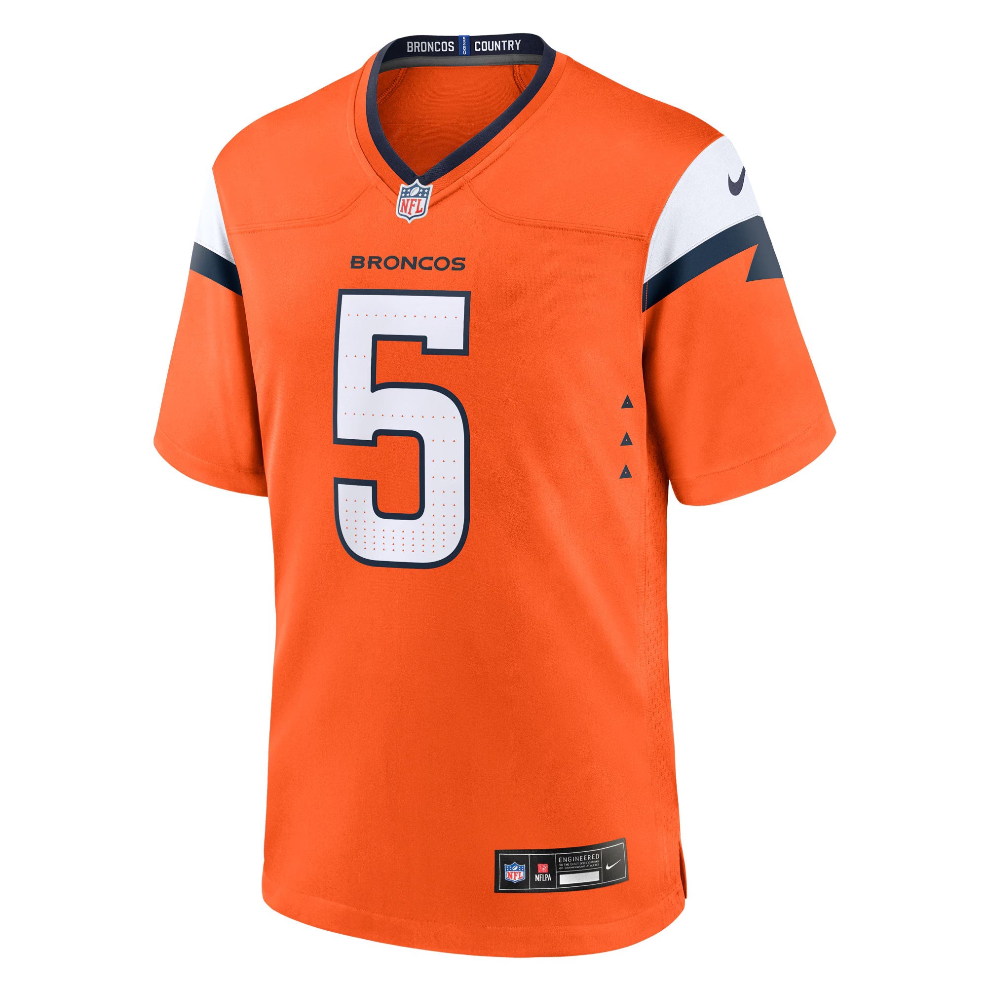 Denver Broncos Trent Sherfield Sr. Orange Team Game Jersey